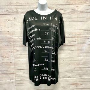 Moschino Black Graphic Mini Dress
